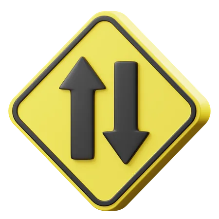 Two Way Traffic  3D Icon