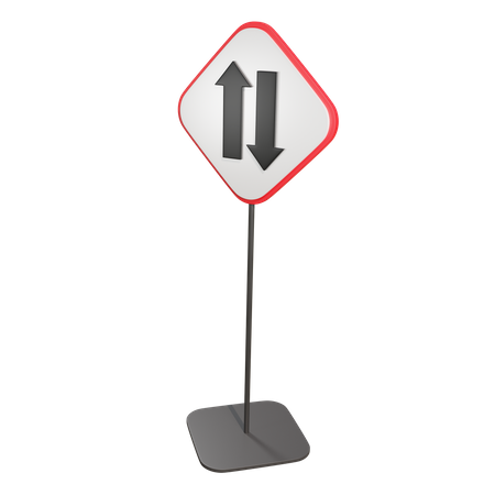 Two way Traffic  3D Icon