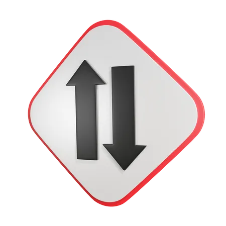 Two Way Traffic  3D Icon
