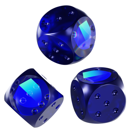 Twt Glass Dice Crypto  3D Icon