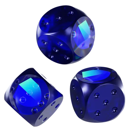 Twt Glass Dice Crypto  3D Icon