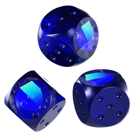 Twt Glass Dice Crypto  3D Icon