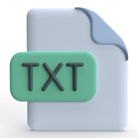 TXT  3D Icon