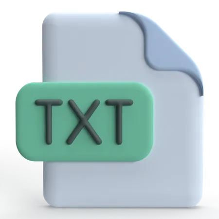 TXT  3D Icon