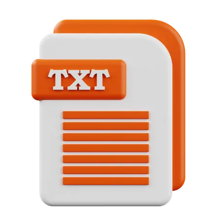 TXT  3D Icon