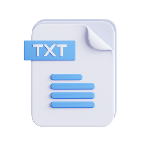 Txt-Datei  3D Icon