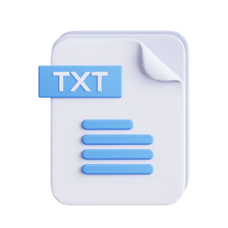 Txt-Datei  3D Icon