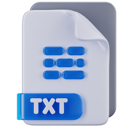 Txt-Datei  3D Icon