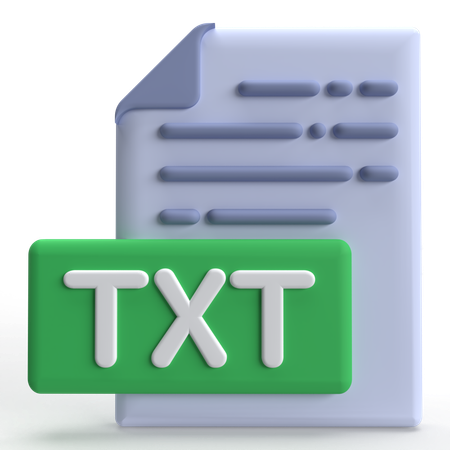 Txt-Datei  3D Icon