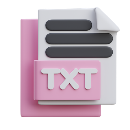 Txt-Datei  3D Icon