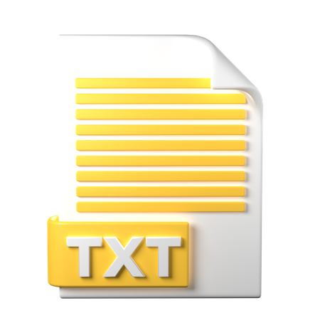 Txt-Datei  3D Icon