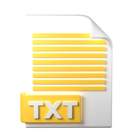 Txt-Datei  3D Icon