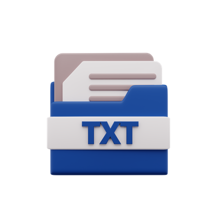 Txt-Datei  3D Icon