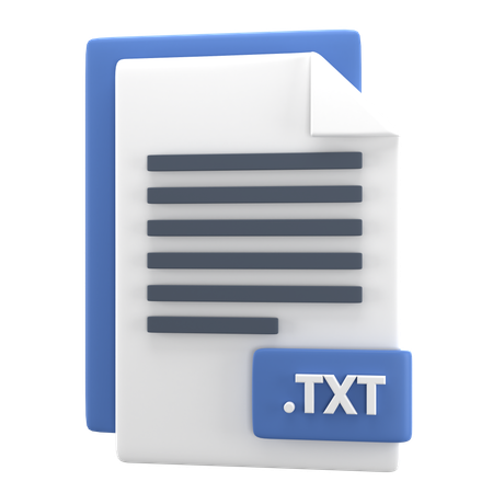 Txt-Datei  3D Icon
