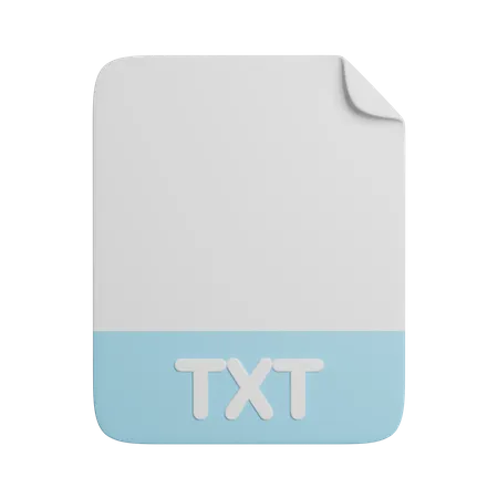 Txt-Datei  3D Icon