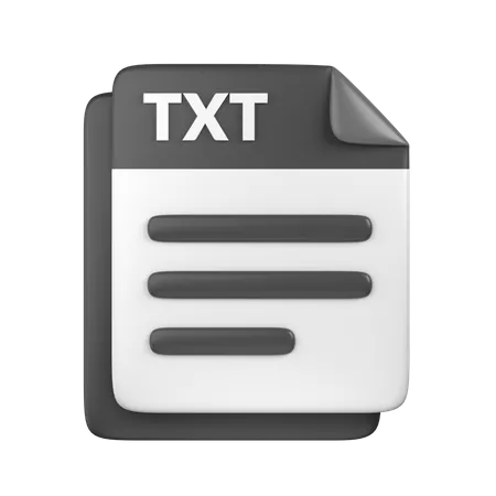 Txt-Datei  3D Icon