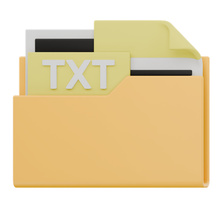 Txt-Dateiordner  3D Icon