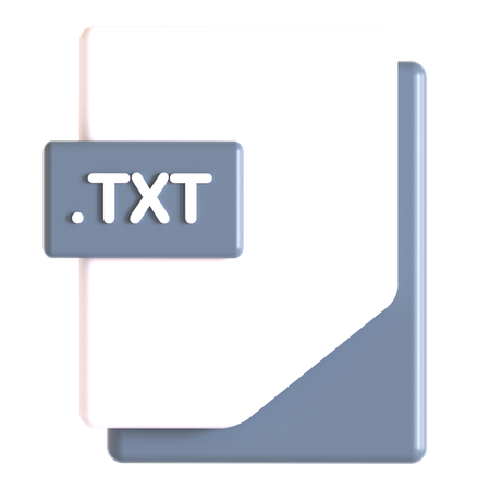 Txt-Erweiterung  3D Icon