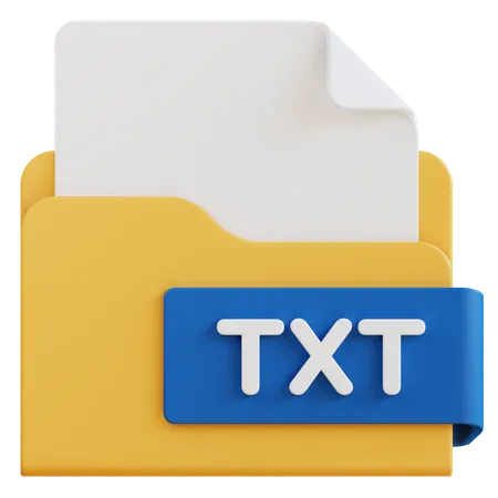 3 D Txt File Extension Folder 3D Icon
