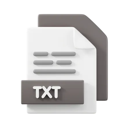 TXT File  3D Icon