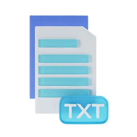 Txt File Icon 3 D Illustration 3D Icon