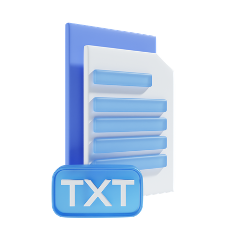TXT file  3D Icon