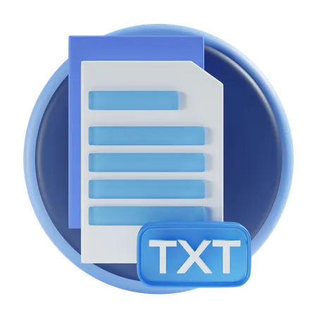 Txt File Icon 3 D Illustration 3D Icon