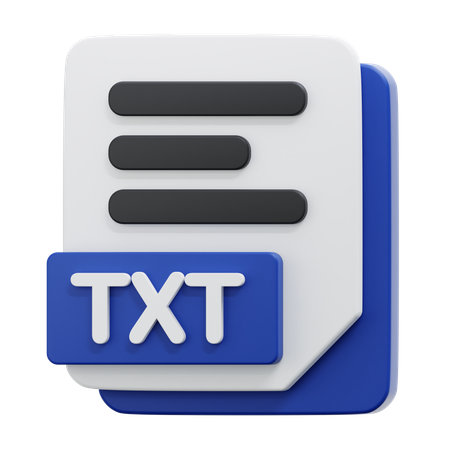 TXT FILE  3D Icon