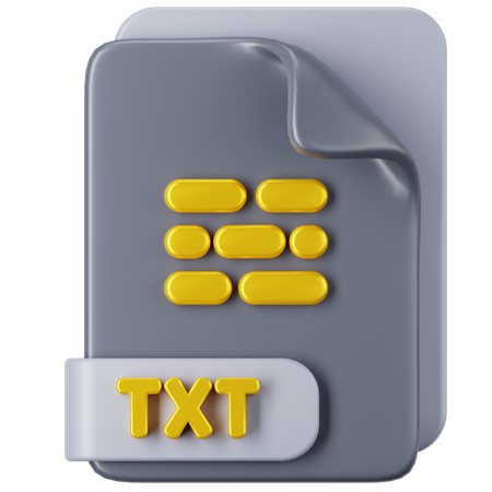 Txt 파일  3D Icon