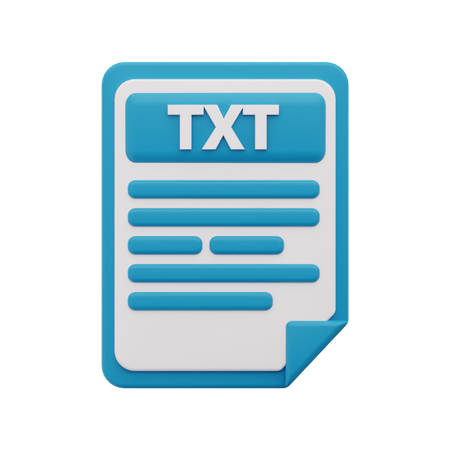 Txt file  3D Icon