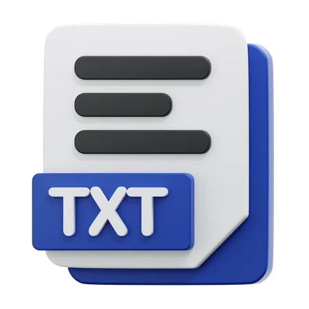 TXT FILE  3D Icon