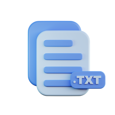 Txt File  3D Icon