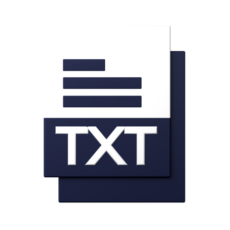 TXT File  3D Icon