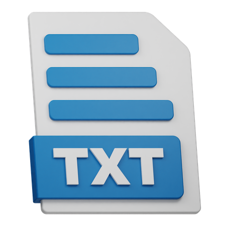 TXT File  3D Icon