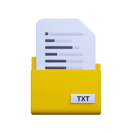 Txt File  3D Icon