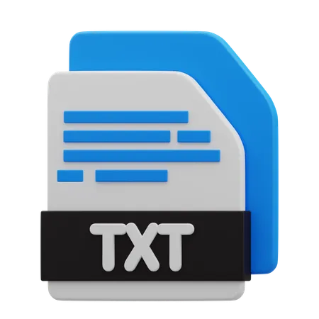 TXT File  3D Icon