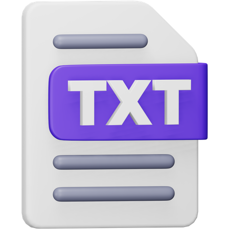 Txt File  3D Icon