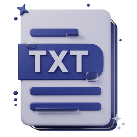 TXT File  3D Icon