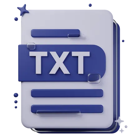 TXT File  3D Icon