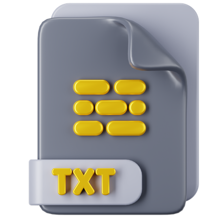 TXT File  3D Icon