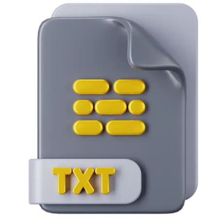 TXT File  3D Icon