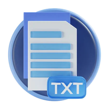 TXT File  3D Icon