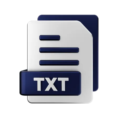 TXT File  3D Illustration