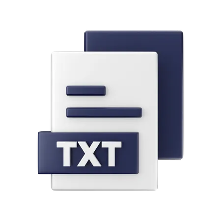 Txt File 3D Illustration
