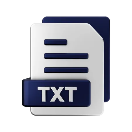 TXT File 3D Illustration
