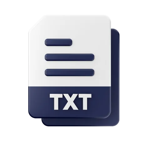 TXT File 3D Icon