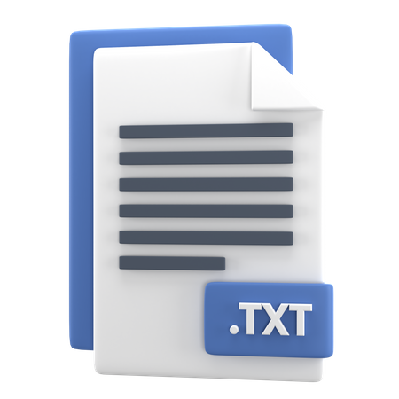 TXT File 3D Icon