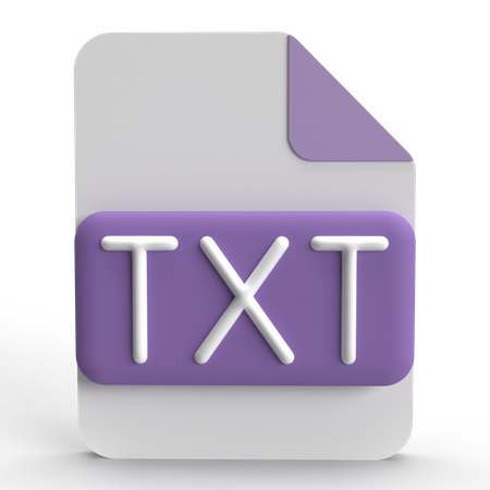 TXT File  3D Icon
