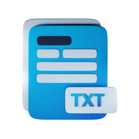 Txt file extension 3D Icon