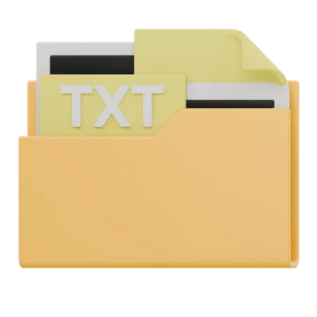 Txt File Folder  3D Icon